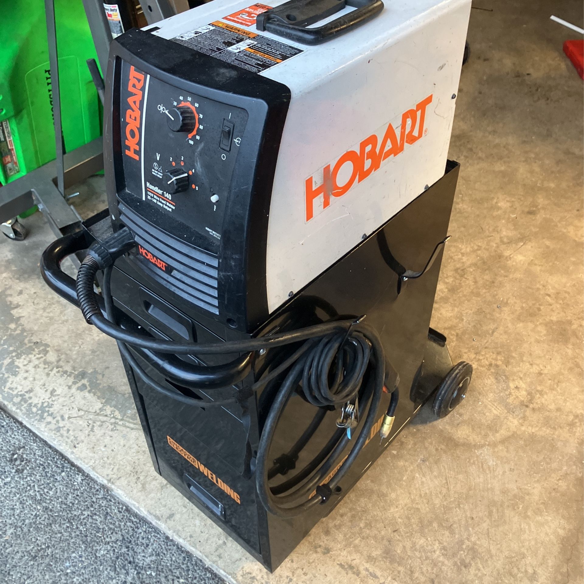 Hobart Handler 140 + Chicago Electric Welding Cart