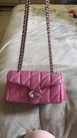 Coach pink quilted tabby 20