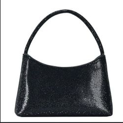 Starlite Black Rhinestone Mini Shoulder Bag – Y2K Sparkle Purse
