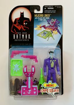 1998 The New Batman Adventures Animated Series Crime Solver WILDCARD JOKER Figure MOC