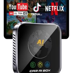 Magic AI Box Wireless CarPlay Adapter, Fast Car Video Box Plug & Play, Easy Setup, Supports Netflix/YouTube/TF Card Streaming Equalizers and More for 