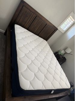 Queen Size Bed Frame and Mattress