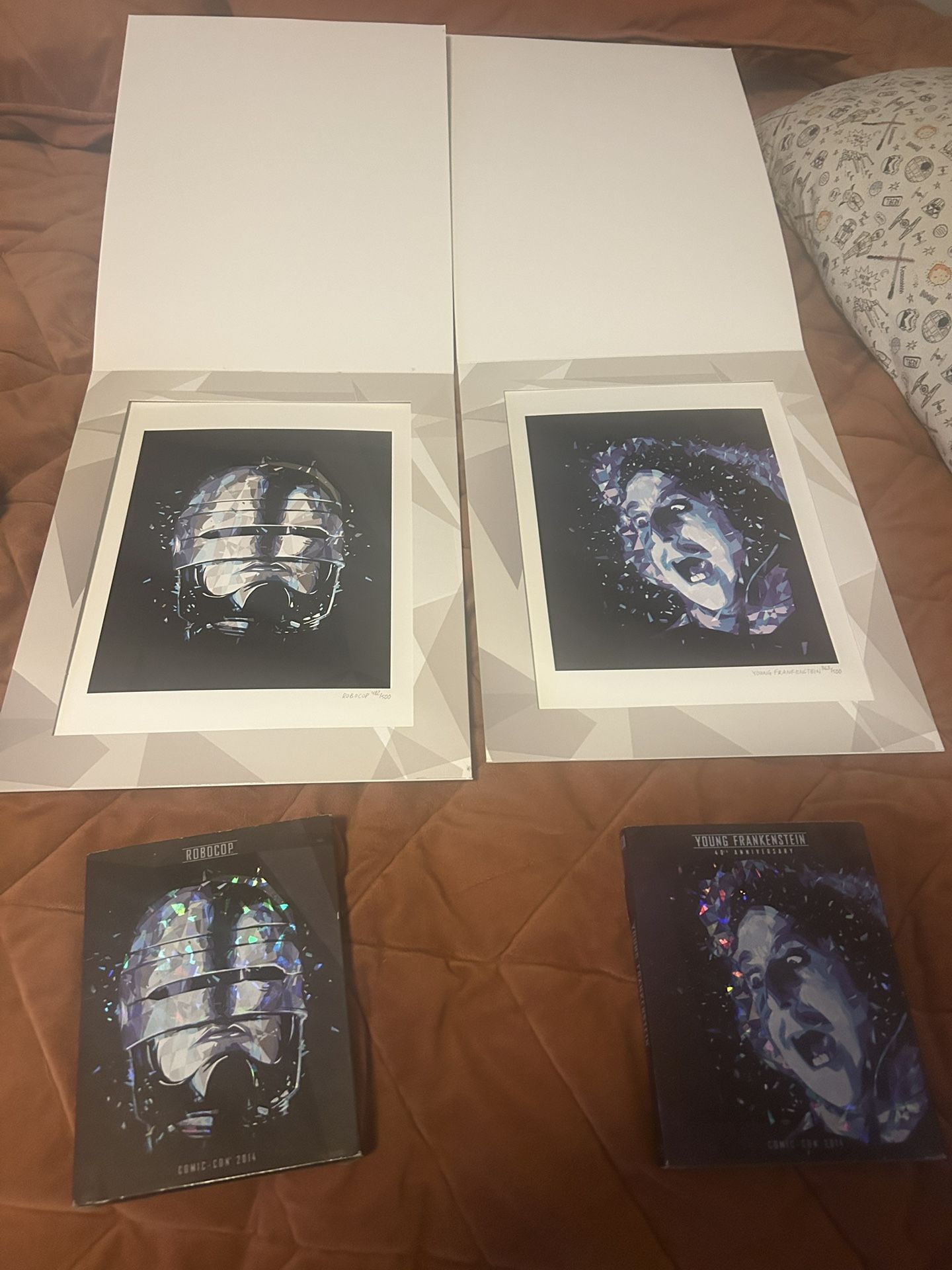 Robocop & Young Frankenstein 2014 Comic Con Blu-ray Sealed! + Accompany Artwork