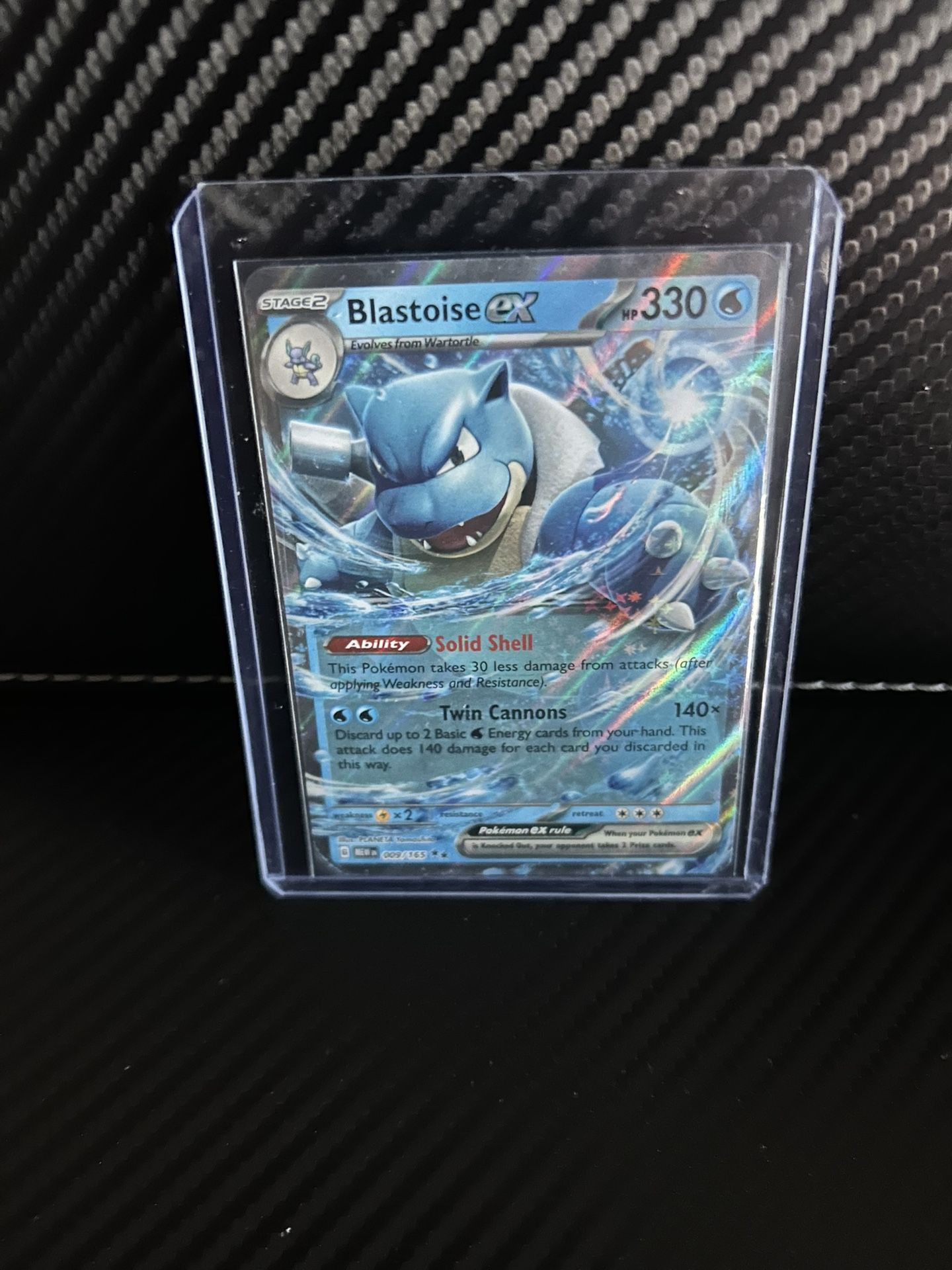 Blastoise ex 151 Ultra Rare Pokémon TCG 009/165 Scarlet & Violet