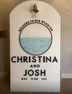 Nautical wedding welcome sign