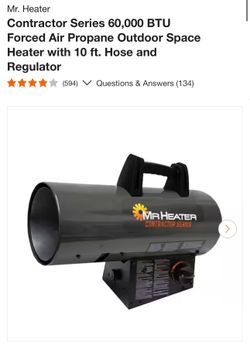 Mr. Heater Contractor Series 60,000 BTU Forced Air Propane Outdoor Space Heater with 10 ft. Hose and Regulator