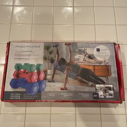 Pro Form Neoprene Hex Dumbbells Set 32 Pounds Total: 8lb, 5lb, 3lb Pairs