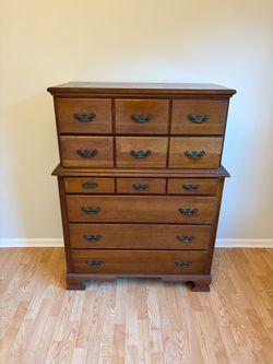 Vintage 8-Drawer Highboy Dresser, MUST GO!
