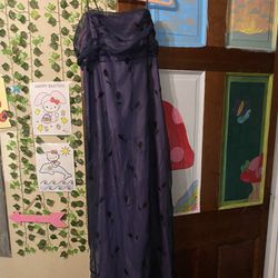 Purple Long Floral Dress