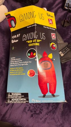 Among Us Red Lit Up Inflatable Costume