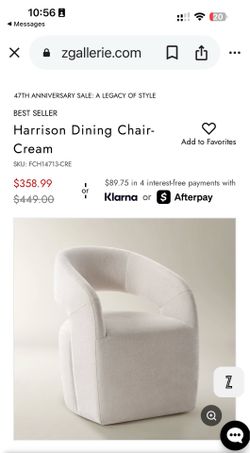 Z Gallerie Harrison Dining Chair