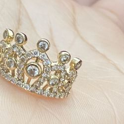 Anillo De Corona De 14 Kt 