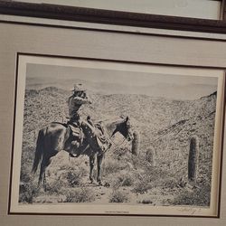 Signed Shoofly Print Lotta Country Few Cattle C1983 