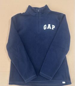 Gap Navy Fleece Quarter-Zip Pullover