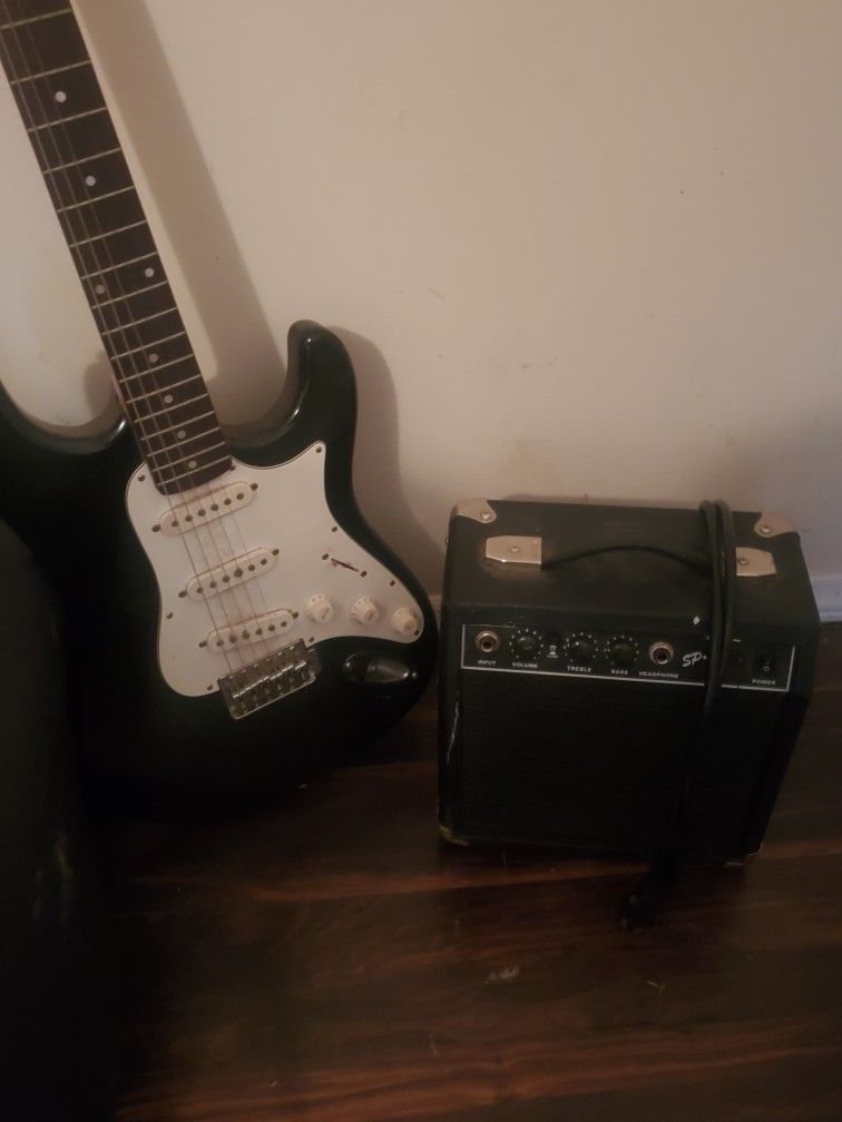 Electric Guitar And Amp