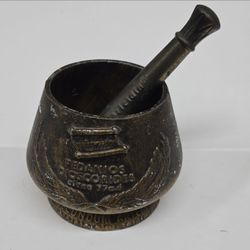 Pedanios Dioscorides Cast Iron Mortar and Pestle