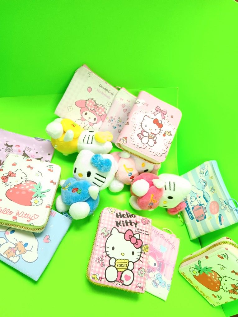 Hello Kitty Wallets, Coin Purses, Key Chains 