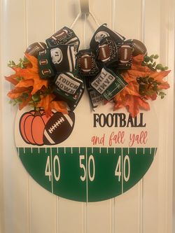 Football and fall sign