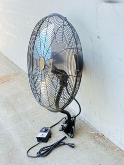 Industry 20" Metal Wall Mount Oscillating Fan Air Flow Circulate 4300 CFM 120W