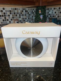 NIB Caraway 6.5Qt Dutch Oven - White with Stainless Base