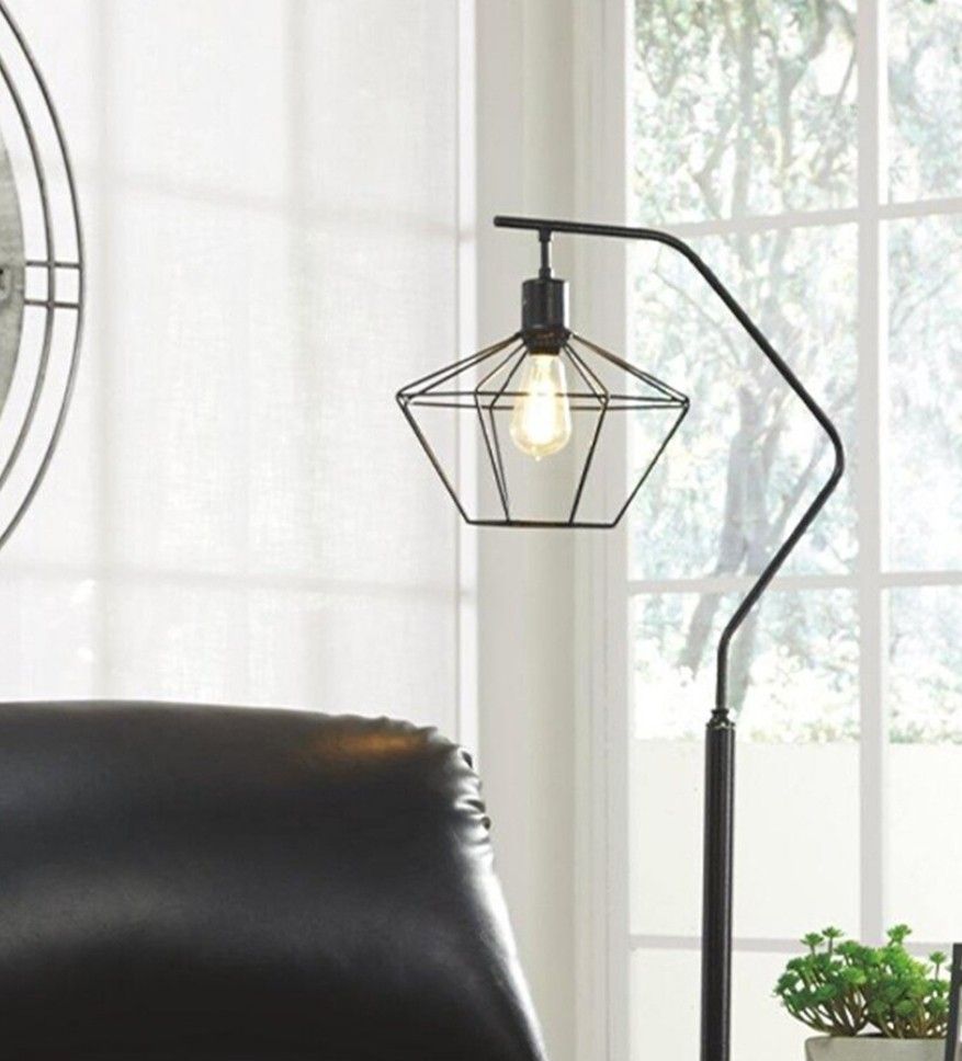 CO-Z 62-Inch Modern Arched Cage Floor Lamp - Black,new