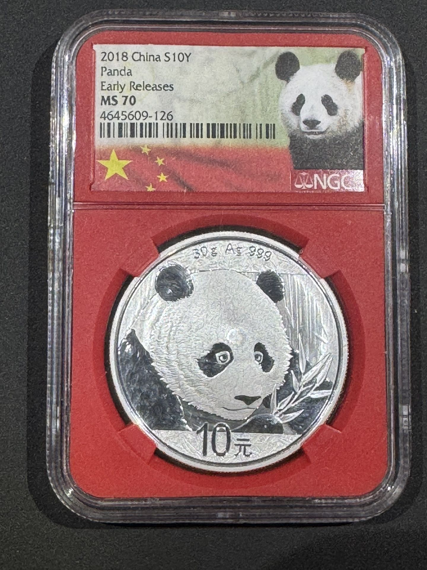 NGC MS70 Early Release 2018 China Panda A 10Y