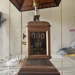  1979 NJ TRANSIT  Newark Light Rail TROLLEY FARE LAMP ( Antique)