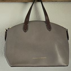 Dooney & Bourke Pebble Grain Domed Satchel In Taupe