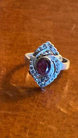925 silver Marcastle Garnet ring