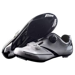 Mens Road Cycling Shoes,Breathable Damping Mountain Bicycle Shoes Outdoor Leisure Lock Pedal Bike Shoes,Black-39/UK 6.5/US 7 