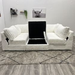 White Sectional Modular - Free Delivery