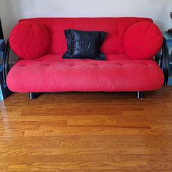 Red Futon Fold Out Couch
