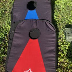 Collapsible portable corn hole game boards - no bags incl 
