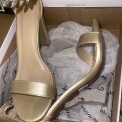 Gold High Heels