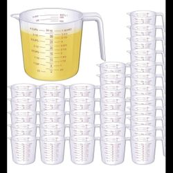 1 Liter (32oz) Clear Plastic Measuring Cup - milliliters, liter, oz, cups, quart 36 Pieces Available 