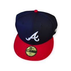 Men's Atlanta Braves New Era Navy/Red Home Authentic Collection On-Field 59FIFTY