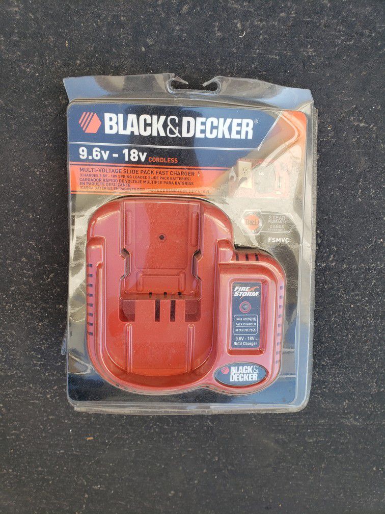 Black & Decker 9.6V - 18V Multi Voltage Fast Charger