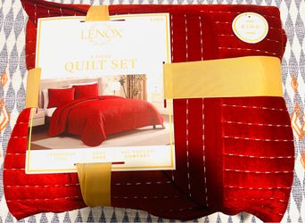 New Gorgeous King Size Maroon Red Quilt bed spread cover blanket with pillow shams