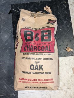 20 Lbs Bag Of Oak Lump Charcoal