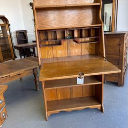 Antique  WF 42 Secretary Dropleal Deek, Stands