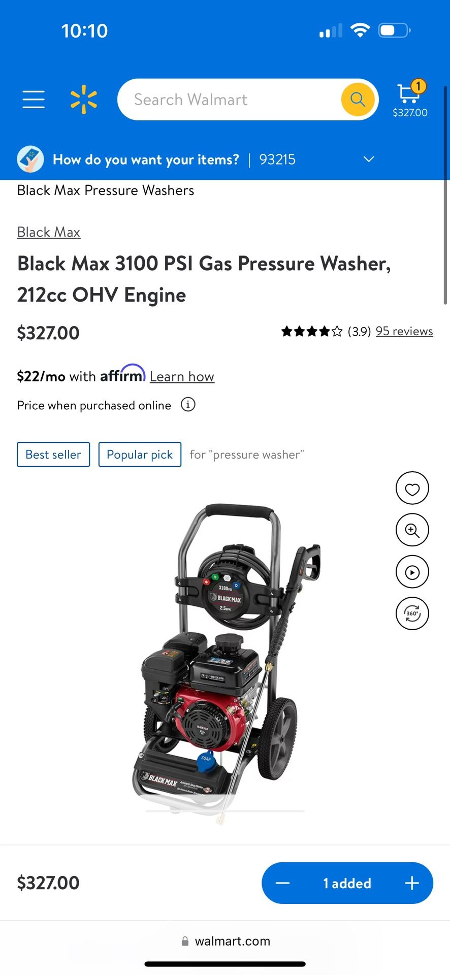 Gas Pressure Washer Home & Garden