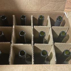 Empty wine bottles