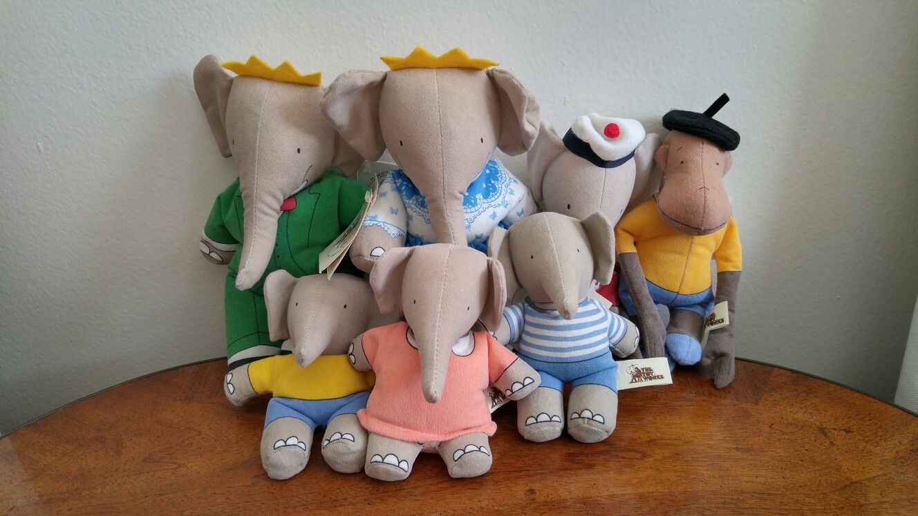 Babar the Elephant stuffed toy lot