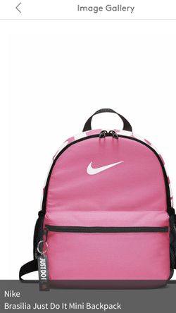 Nike mini backpack 🎒 so cute & Convenient! To take hiking or just to show off🥳💕👍🏼 “just do it “ word written on it Thumbnail