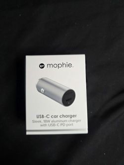 Mophie 18W USB-C PD Car Charger Aluminum Silver Fast Charge