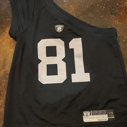 Raider Unique One Sleeve T. Brown #81 Jersey Top Sexy
