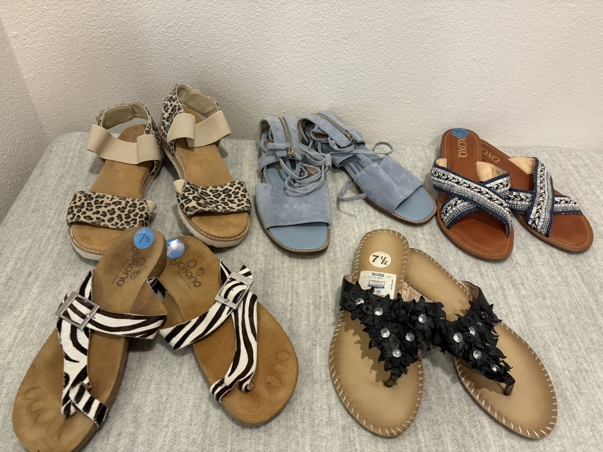 5 pairs of women’s Sandals - Size 7.5 - $5 Each OR All for $20 - Simi Valley