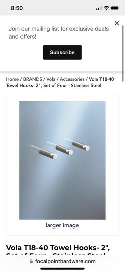 High End Towel Hooks 