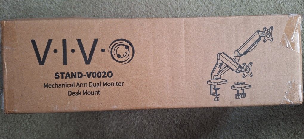 Mechanical Arm Dual Monitor Desk Mount For Up To 32" Inch Brand New