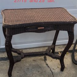 little bike wicker table 